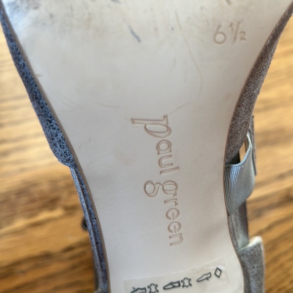 Paul Green neutral gold taupe metallic D’Orsay pumps high heels - Picture 10 of 10